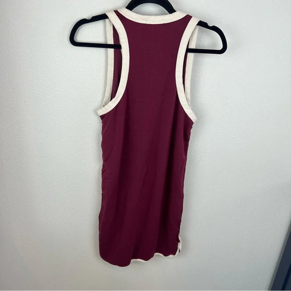 Rag & Bone Coast Two-Tone French Modal-blend Terry Mini Dress Claret Medium - Picture 11 of 12